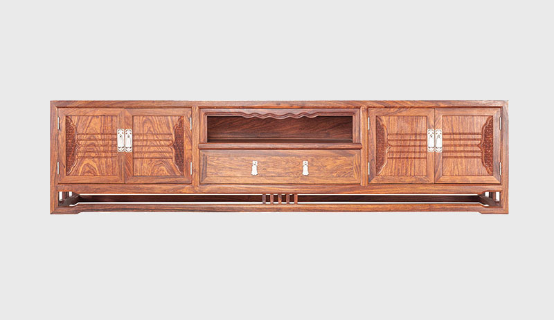 张家川刺猬紫檀电视柜低柜现代中式全实木电视柜客厅高低柜